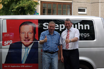 Andreas Steppuhn und Holger Hövelmann beim Wahlkamfauftakt